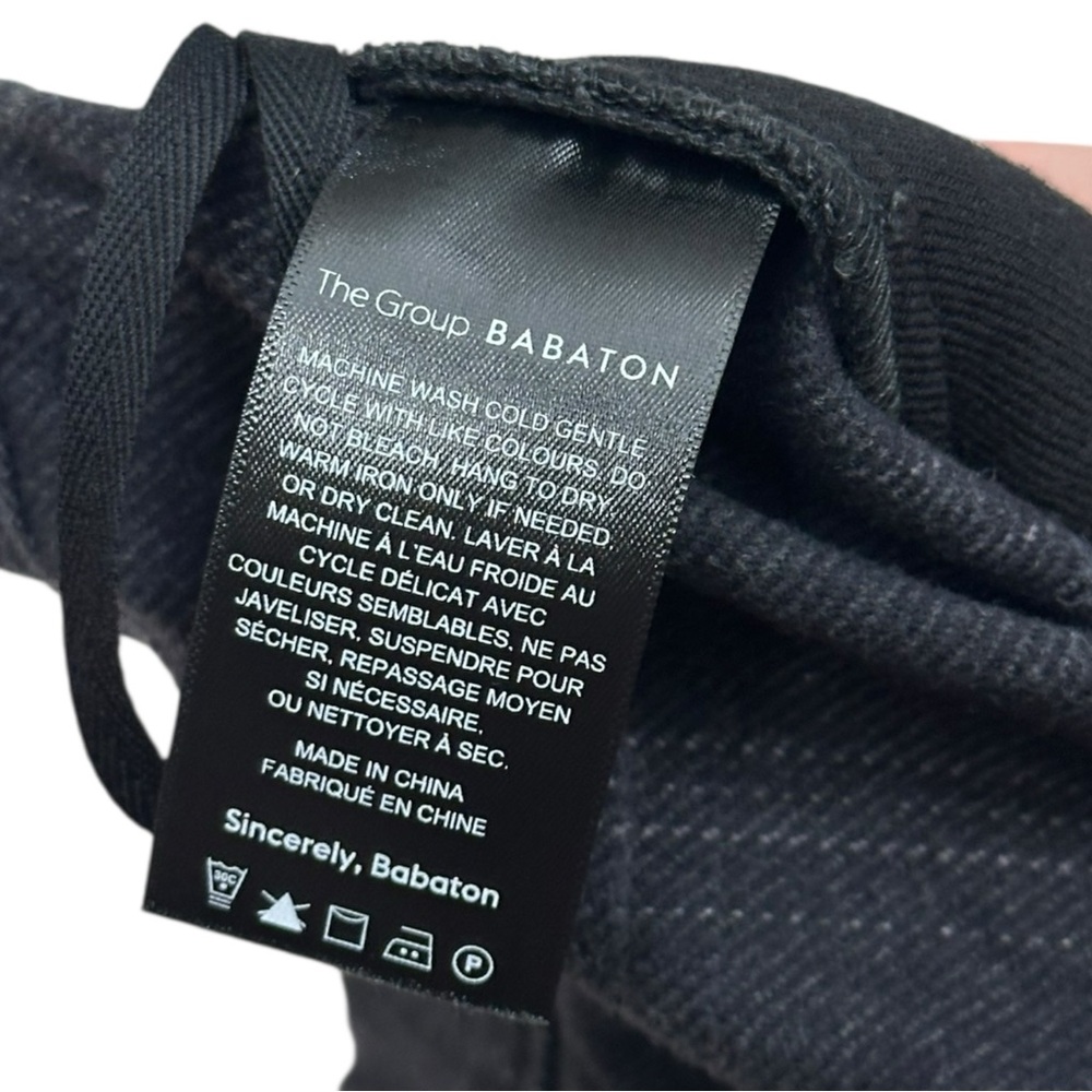 Aritzia The Group by Babaton Grey Plaid Cotton Pants - Size Medium - Picture 3 of 5